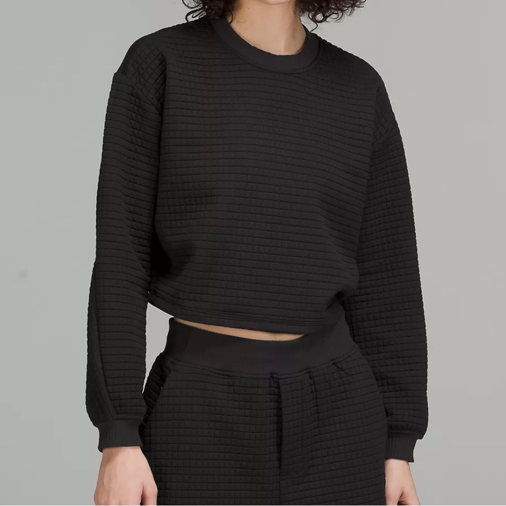 Lululemon lab Textured Grid Cropped Pullover